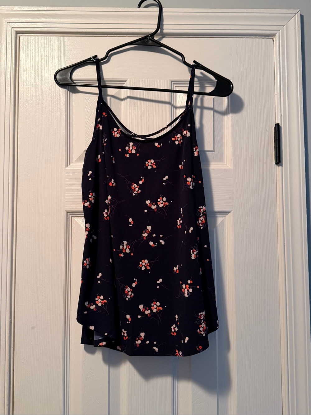Kaileigh Navy Floral Spaghetti Strap Cami Top